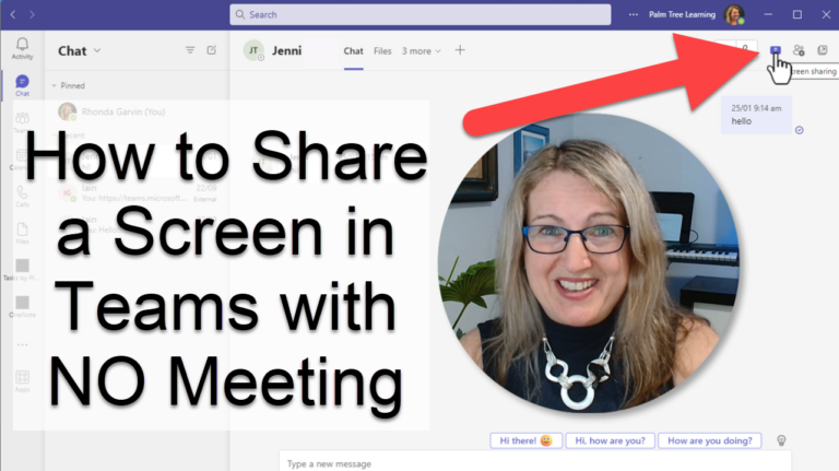 How To Share A Screen in Teams without Starting a Meeting