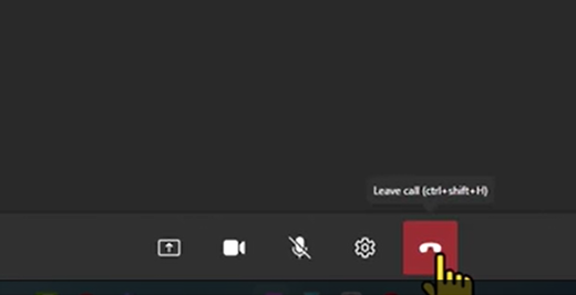 Leave Call button screen shot